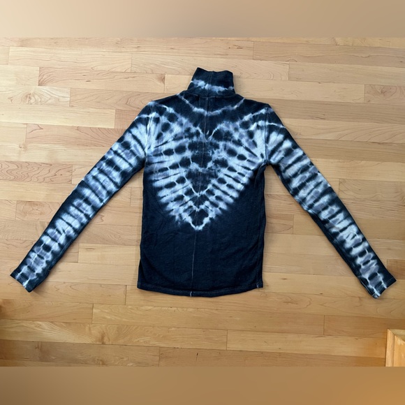 ✌️Psychedelic Groovy Long Sleeve Charcoal/White Tie Dye Free People/We The Free - Picture 4 of 15